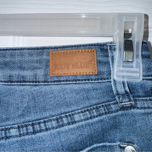 Judy Blue Relaxed Fit Braided Jeans Womens Blue Denim Stretch Size 7 28 JB88468 - Picture 7 of 11